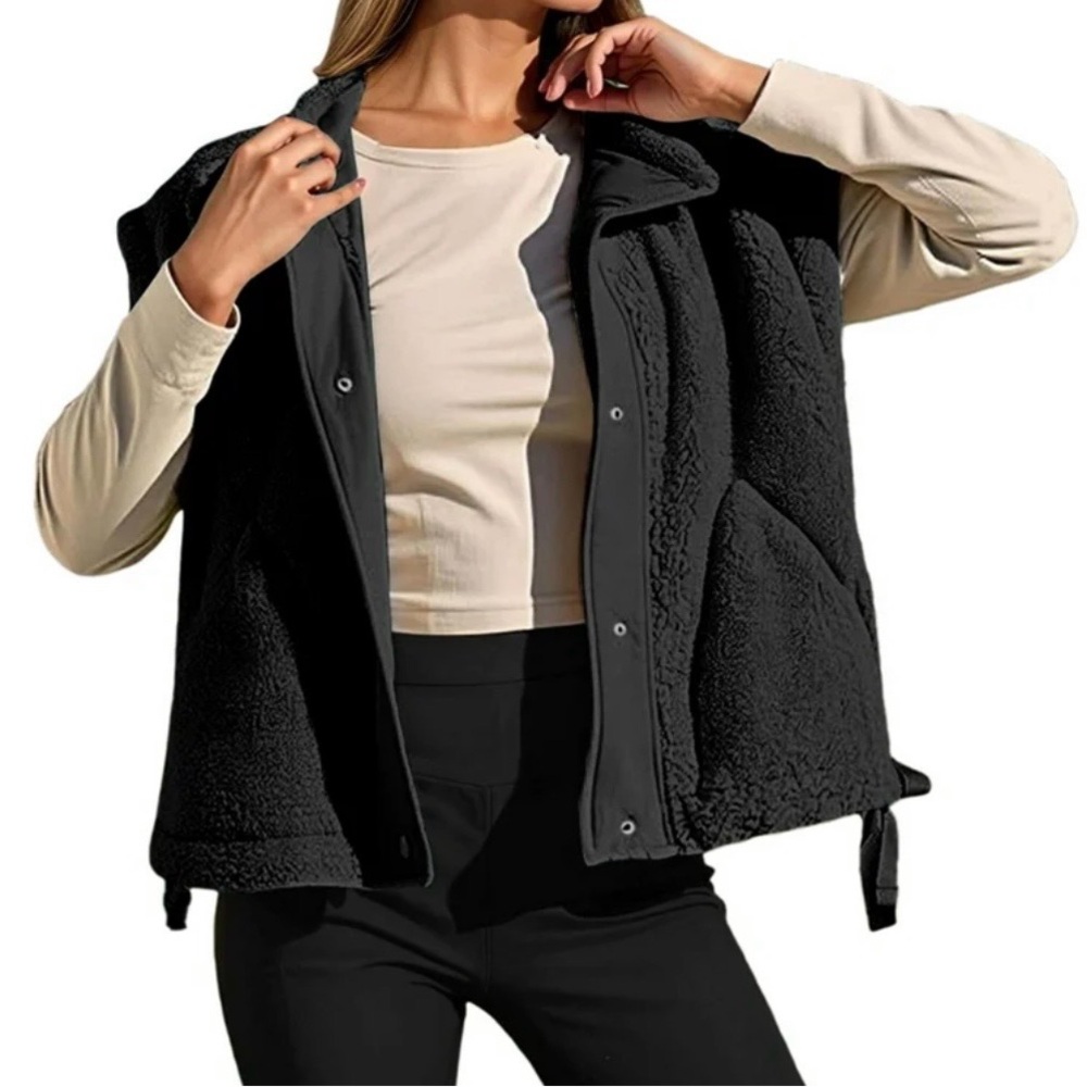 Ultra Flirt Brand Fleece Sherpa Vest Jacket
